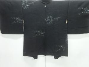 枝花模様織り出し一つ紋羽織